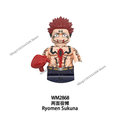 Jujutsu Kaisen MINI Puzzle Brick toys Makora Gojo Satoru Rogo Ryomen Sukuna Kugisaki Nobara Building Blocks Collection Gift