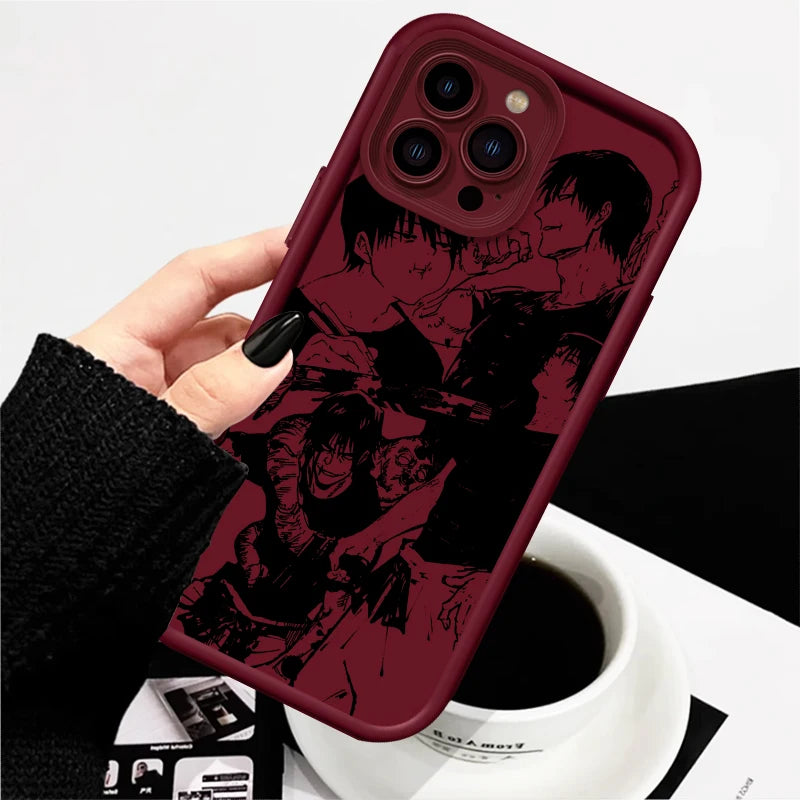 Coque de téléphone Jujutsu Kaisen Eye Ladder Toji Cool pour Apple iPhone 15 14 13 12 11 XS XR X Pro Max Plus Funda