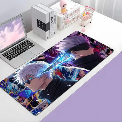 Japanese J-Jujutsu Kaisen k-Kugisaki G-Gojo Satoru Mouse Pad Large Gaming Mousepad with Thick Stitched Edge Non-Slip Desk Mat