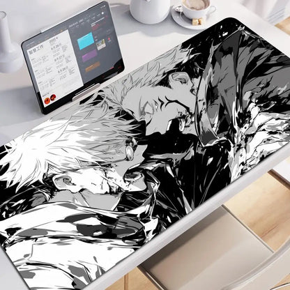 HD 60x30CM Black Anime Jujutsu Kaisen XXL Mouse Pad Gojo Satoru Mouse Pads Computer Gaming Peripheral PC Accessories Desk Mat
