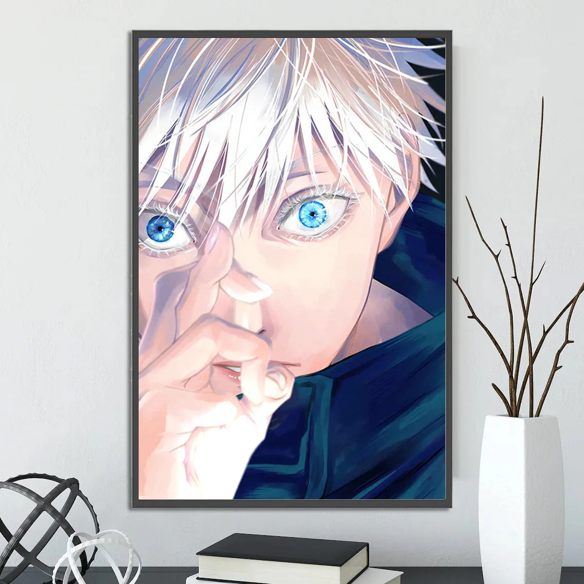 Jujutsu Kaisen Self-adhesive Poster Home Decoration Anime Figures Painting Wall Art Bedroom Cartoons Decor Gojo Satoru Wallpaper