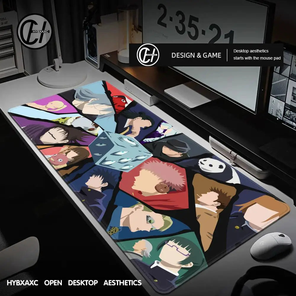 Jujutsu Kaisen Satoru Gojo Mousepad HD Printing Computer Gamers Locking Edge Non-slip Mouse Pad XXL 90x40cm Keyboard PC Deskmat