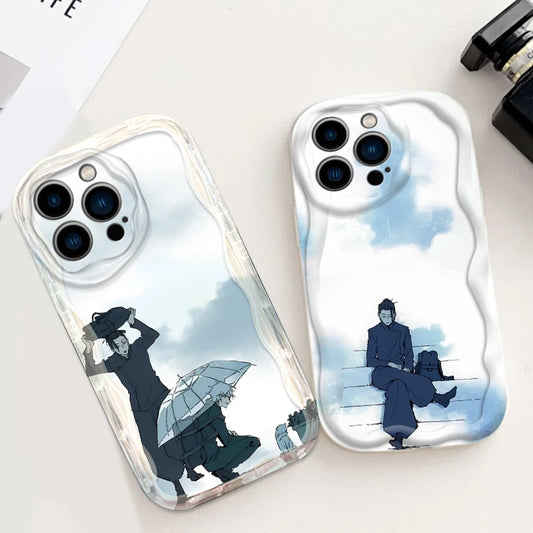 Coque de téléphone J-Jujutsu K-Kaisen Geto Gojo pour Apple iPhone 15 14 13 12 11 XS XR X Pro Max Plus Wave Oil Cover