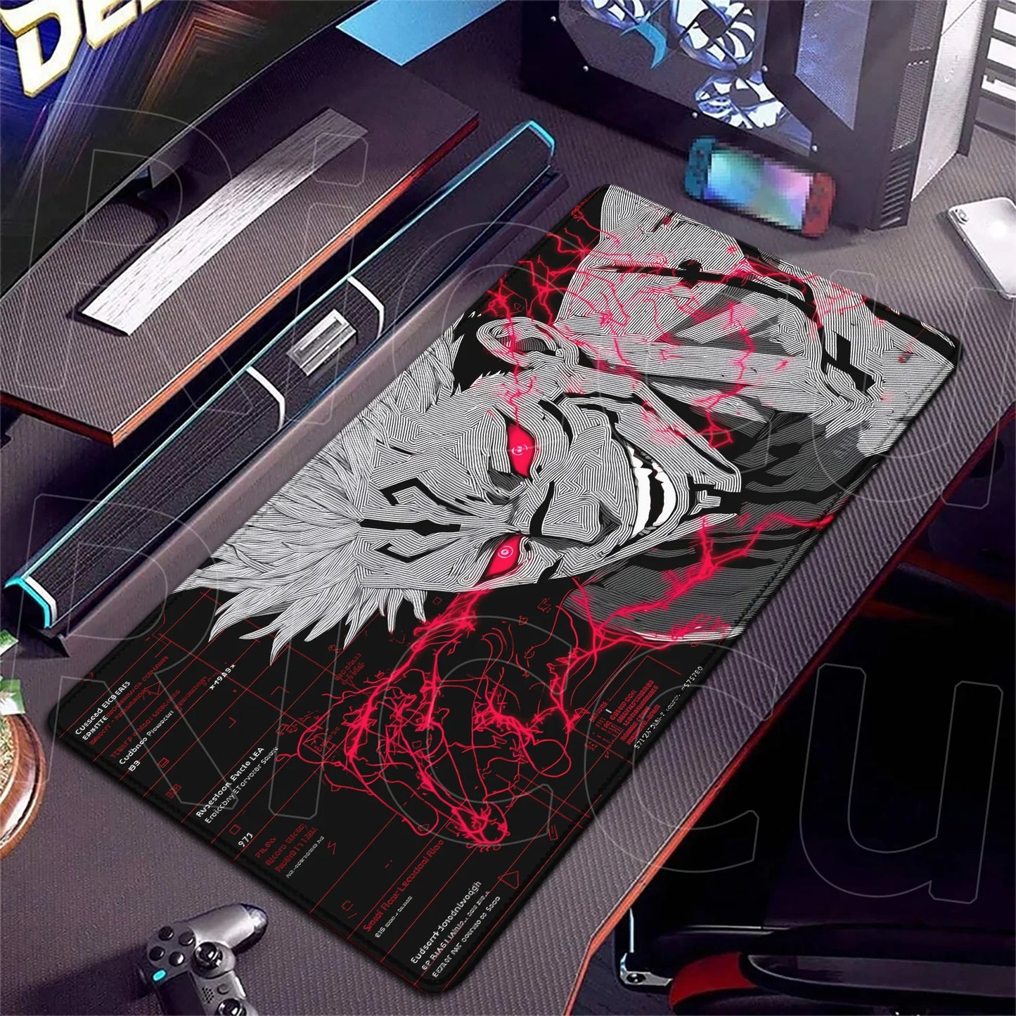 HD XXL Ryomen Sukuna 400x900mm Black Anime Jujutsu Kaisen Mouse Pad Gojo Satoru MousePad Computer Gaming PC Accessories Desk Mat