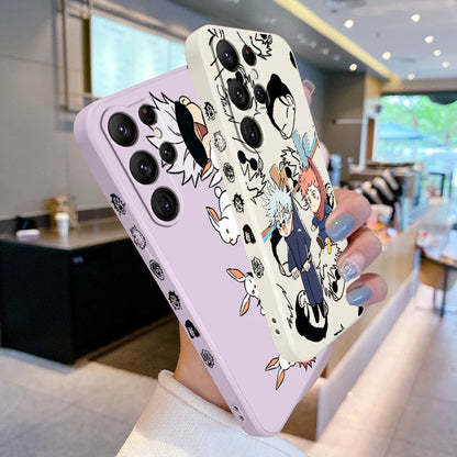 Coque de téléphone Jujutsu Kaisen Art Anime Cool pour Samsung Galaxy S25 S24 S23 S22 S21 S20 Ultra Plus FE 5G Liquid Left Rope