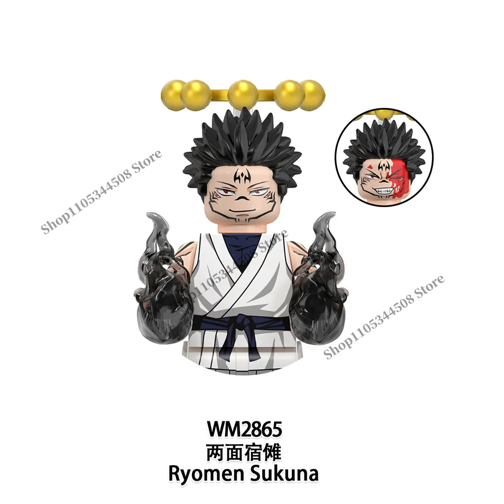 Jujutsu Kaisen MINI Puzzle Brick toys Makora Gojo Satoru Rogo Ryomen Sukuna Kugisaki Nobara Building Blocks Collection Gift