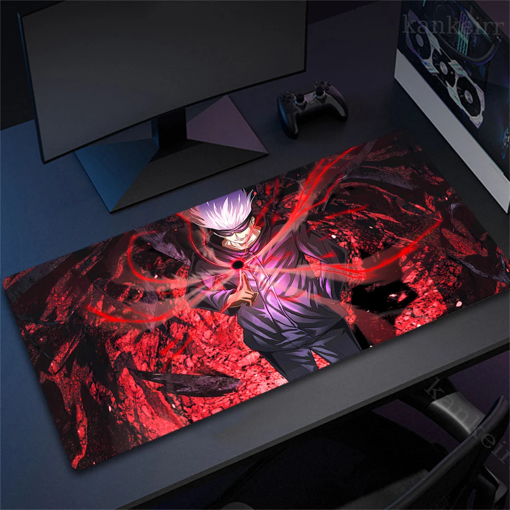 Jujutsu Kaisen Mouse Pad Anime Carpet PC Gamer Computer Black White Keyboard Gaming Accessories Desk Mat Gojo Satoru XL Mousepad