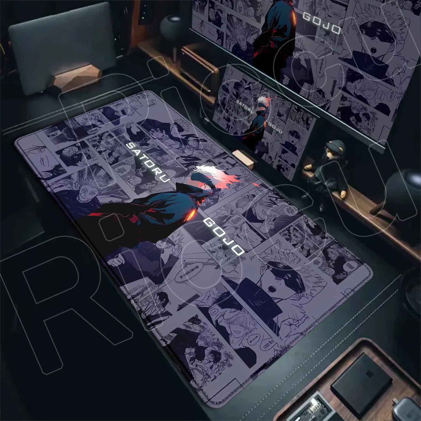 Anime Jujutsu Kaisen Mouse Pad Cool Gojo Satoru Large Gaming Mousepad Gamer Laptop Keyboard Mice Mat Computer 900×400mm Desk Mat