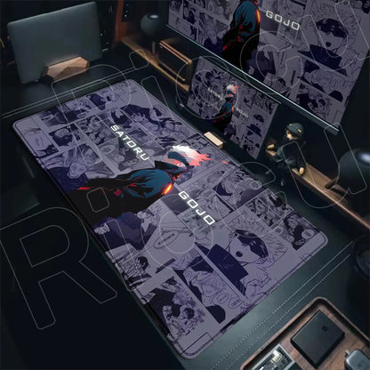 Anime Jujutsu Kaisen Mouse Pad Cool Gojo Satoru Large Gaming Mousepad Gamer Laptop Keyboard Mice Mat Computer 900×400mm Desk Mat