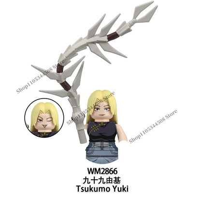 Jujutsu Kaisen MINI Puzzle Brick toys Makora Gojo Satoru Rogo Ryomen Sukuna Kugisaki Nobara Building Blocks Collection Gift