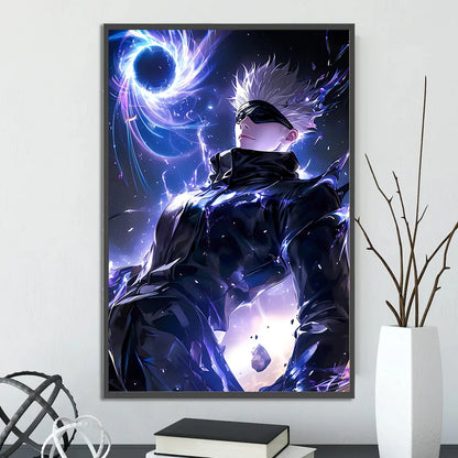 J-Jujutsu Gojo Satoru Self-adhesive Poster Painting Wall Art Bedroom Figures Home Decoration Cartoons Decor Anime Wallpaper