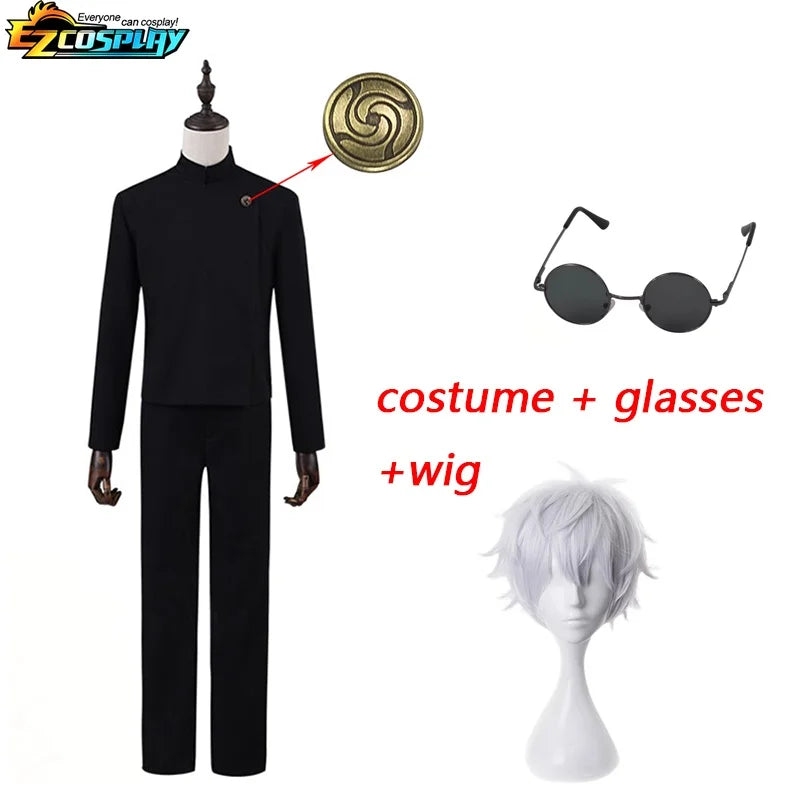 Geto Suguru Cosplay Anime Jujutsu Kaisen Cosplay Adult Mens Shirt Pants Wig High School Halloween Uniform Full Set - Jujutsu Kaisen Merch - Free Shipping Buy Now