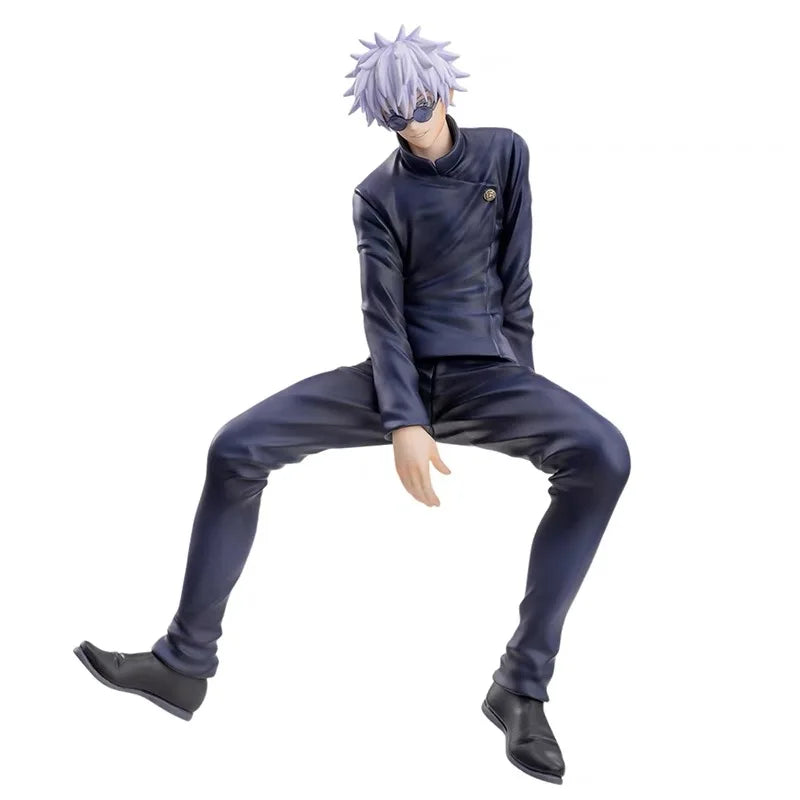 Satoru Gojo Statue Jujutsu Kaisen Figure Geto Suguru Sitting Posture Action Figures Prison Realm Anime Model Pvc Ornament Toys - Jujutsu Kaisen Merch - Free Shipping Buy Now