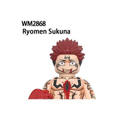 WM6200 WM6201 WM6202 Itadori Yuji Jujutsu Kaisen Set Building Blocks Mini Action Figure Toys