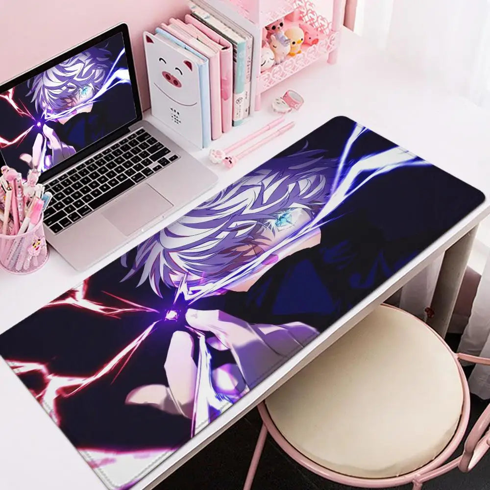 Jujutsu Kaisen Satoru Gojo Mouse Pad 90x40CM Non-slip Gaming Mousepad Gamer E-Sports Mouse Mat Mechanical Keyboard XXL Desk Mat