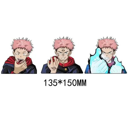 Jujutsu Kaisen Series Combination Complete Works 3D Gradient Car Stickers Anime Peripherals Suitable for Car Notebooks, Etc.