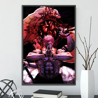 J-Jujutsu Self-adhesive Anime Poster Gojo Satoru Painting Modern Wall Home Decoration Itadori Yuji Bedroom Wallpaper Gift