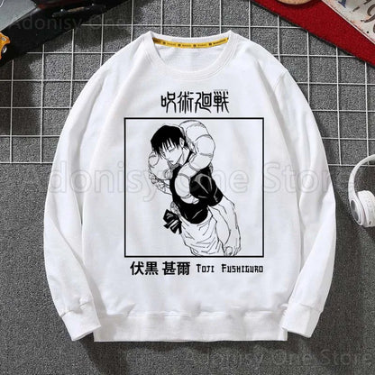 Toji Fushiguro Men Hoodie Men Pullover Sweatshirts Autumn Hip Hop Streetwear Hoodies Mens White Color Hoodie Male - Jujutsu Kaisen Merch - Free Shipping Buy Now