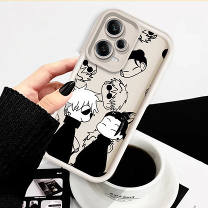 Coque de téléphone en TPU pour Xiaomi Redmi Note 13, 12, 12C, 11, 11S, 10, 10C, 10A, 9C, 9A Pro 5G, motif dessin animé Jujutsu Kaisen