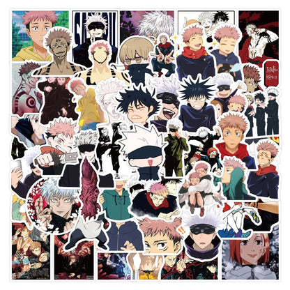 51-73pcs Set Jujutsu Kaisen Anime Itadori Yuji Gojo Satoru Geto Suguru Figures Cute Cartoon Diy Stickers Fans Peripheral Gift