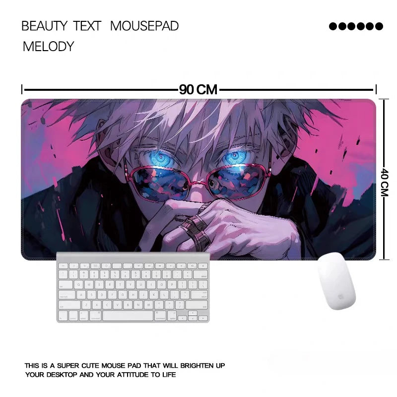 Animation Series of Jujutsu Kaisen E-sports Leather Mouse Pad Oversized Two-dimensional Gojo Satoru Game Keyboard Desktop Pad