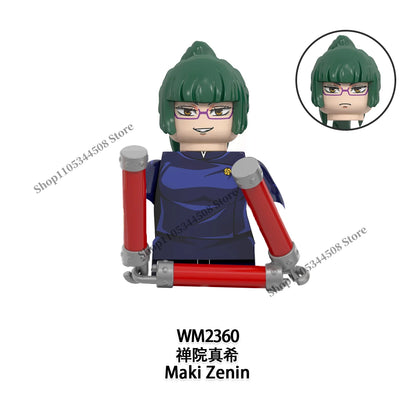 Jujutsu Kaisen MINI Puzzle Brick toys Makora Gojo Satoru Rogo Ryomen Sukuna Kugisaki Nobara Building Blocks Collection Gift