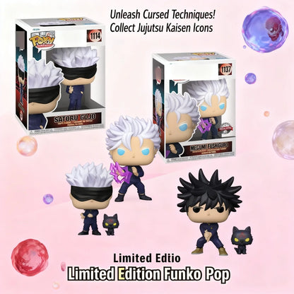 Jujutsu Kaisen Anime Figures Pop Vinyl Dolls Gojo Satoru Itadori Yuji Fushiguro Megumi Cute Cartoon Model Collection Gift for
