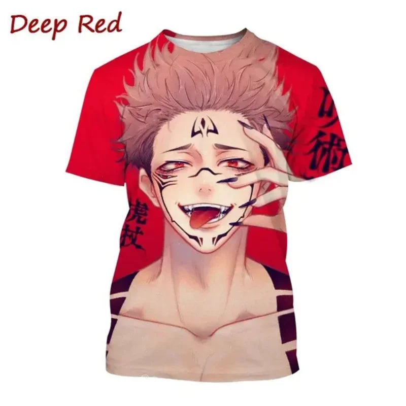 Gojo Satoru 3D Print T-shirt for Men and Itadoru Yuji, Jujutsu Kaiju Graphic Fashion Clothes - Jujutsu Kaisen Merch - Free Shipping Buy Now