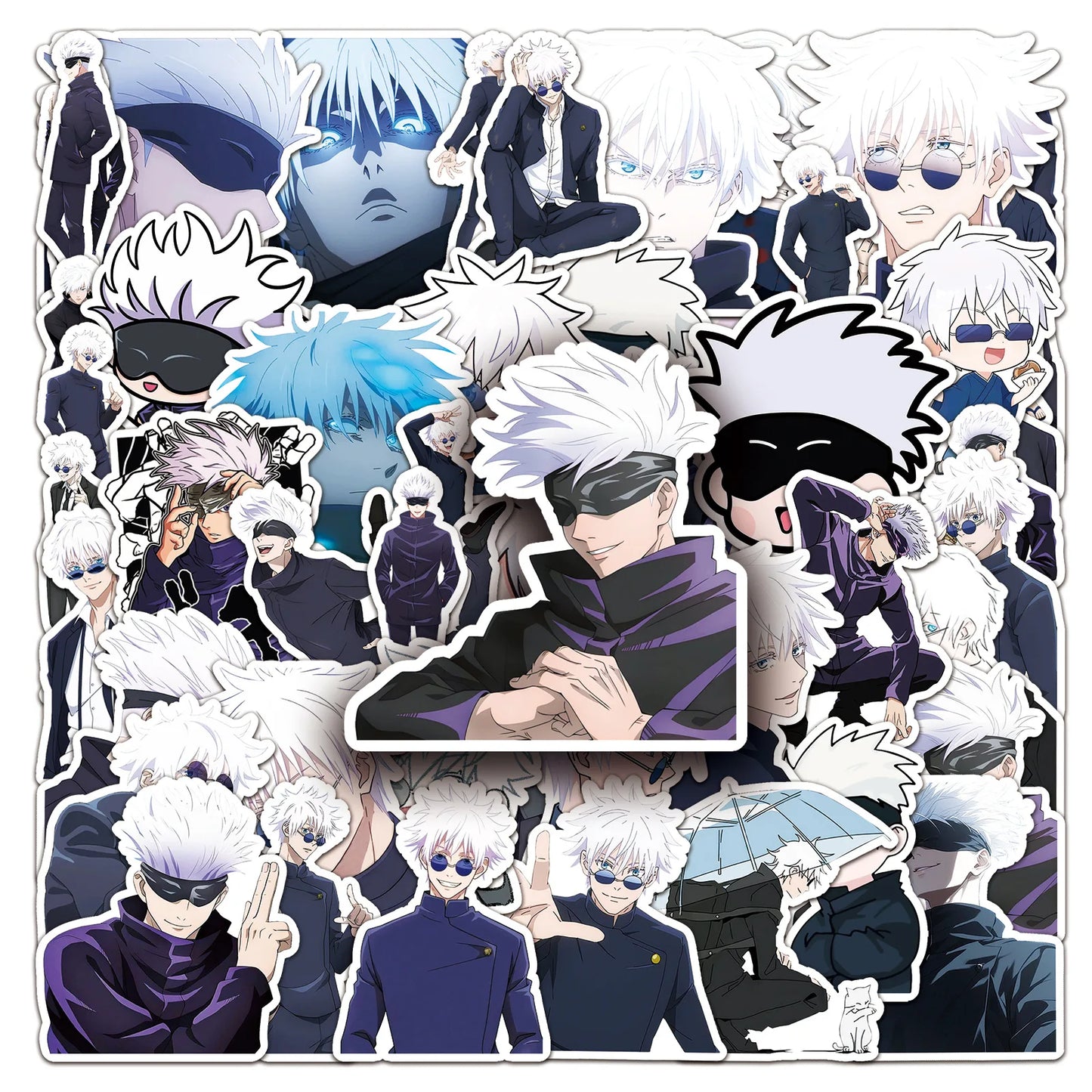 10/30/50/80 Cartoon Jujutsu Kaisen Anime Character Gojo Satoru Sticker Waterproof Decals Motorcycle Luggage Helmet Cool Stickers