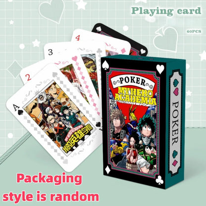 Anime Poker Toy Jujutsu Kaisen Board Game Cards ONE PIECE NARUTO HUNTER×HUNTER Cosplay Hardcover Table Game Fans Birthday Gift