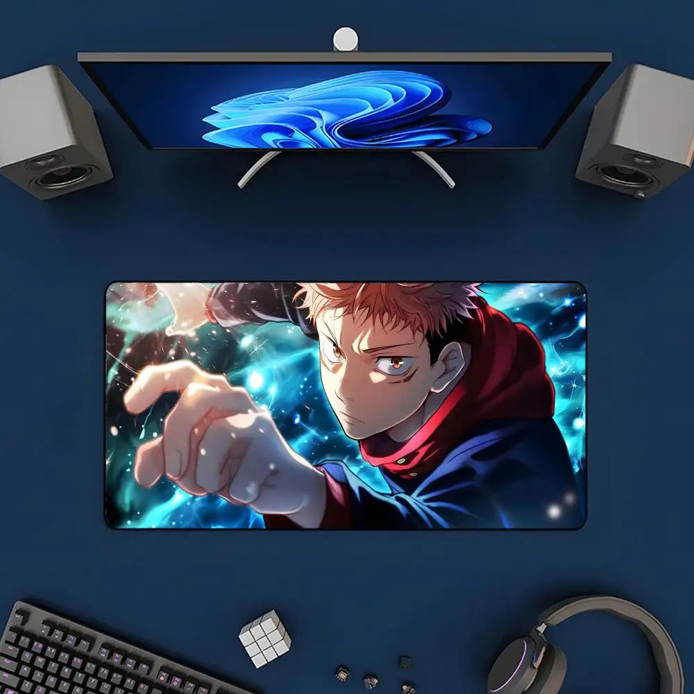 Jujutsu Kaisen Itadori Yuji Mouse Pad Mousepad Large Gaming Mouse Pad LockEdge Thickened Computer Keyboard Table Desk Mat