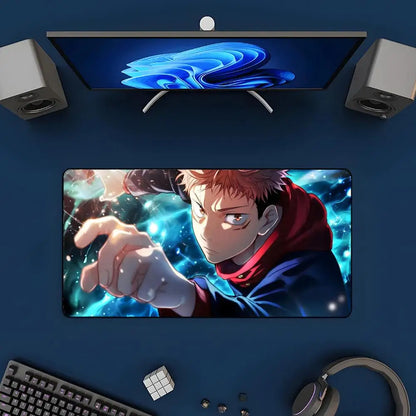 Jujutsu Kaisen Itadori Yuji Mouse Pad Mousepad Large Gaming Mouse Pad LockEdge Thickened Computer Keyboard Table Desk Mat