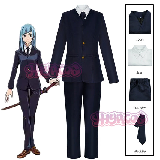 Anime Kaisen Miwa Kasumi Cosplay Costume Japanese Navy Blue High Halloween School Uniforms Coat Adult Woman Men Campus Suit - Jujutsu Kaisen Merch - Free Shipping Buy Now