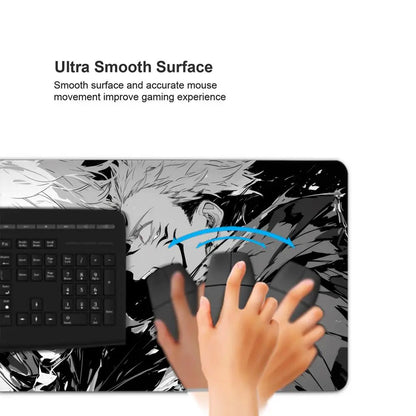 HD 60x30CM Black Anime Jujutsu Kaisen XXL Mouse Pad Gojo Satoru Mouse Pads Computer Gaming Peripheral PC Accessories Desk Mat