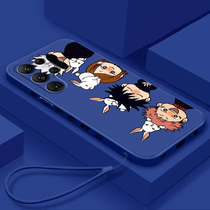 Coque de téléphone à motif de Jujutsu Kaisen pour Samsung Galaxy S25, S24, S21, S20, S23, S22 Ultra Plus FE 5G, motif corde gauche