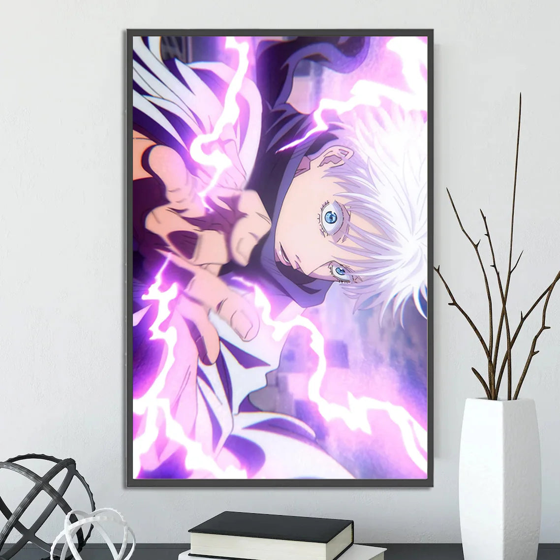 J-Jujutsu Self-adhesive Poster Anime Figures Home Decoration Painting Wall Art Bedroom Cartoons Decor Gojo Satoru Wallpaper