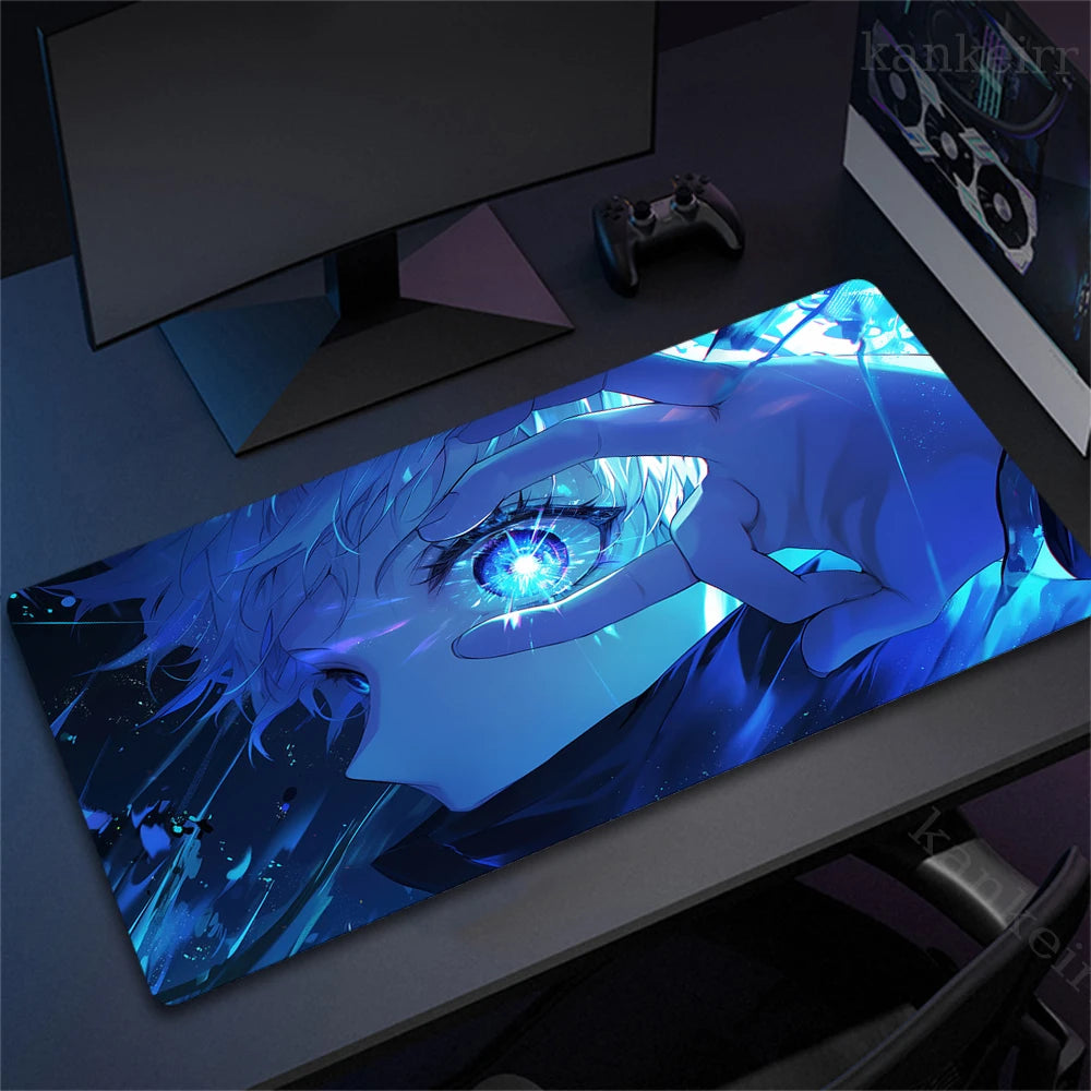 Jujutsu Kaisen Mouse Pad Anime Carpet PC Gamer Computer Black White Keyboard Gaming Accessories Desk Mat Gojo Satoru XL Mousepad