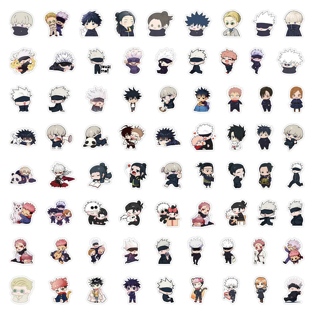 10/30/50pcs Kawaii Jujutsus Kaisens Stickers Anime Satoru Gojo Itadori Yuji Decals Cool DIY Cartoon Sticker for Kids Toys Gifts