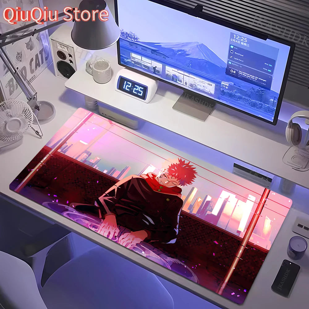 Large Gaming Mousepad Jujutsu Kaisen Mouse Pad Anime Gojo Satoru Desk Mat Gamer Company Keyboard Mouse Mats Computer Carpet