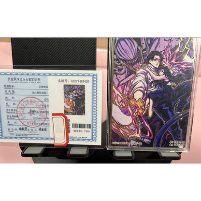Anime Demon Slayer Jujutsu Kaisen Farang Metal Card Certificates Collectible Cards Christmas Birthday Gifts Children's Toys