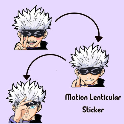 3D Motion Stickers Gojo Satoru Anime Jujutsu Kaisen Stickers Waterproof Car Stickers, Stickers for Laptop
