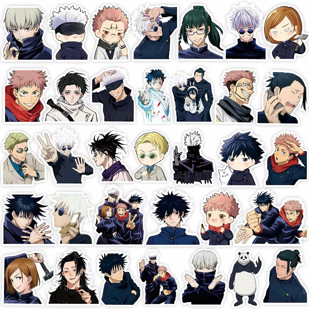 80pcs Cartoon Jujutsu Kaisen Anime Stickers Waterproof Decals Car Motorcycle Luggage Helmet Cool Sticker for Kids Classics Toy