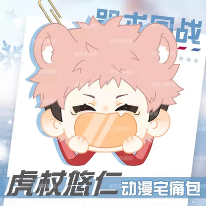 アニメ虎杖悠仁コスプレぬいぐるみバッグ大きな口漫画透明痛バッグジッパーバックパックカジュアルメッセンジャーショルダーバッグギフト