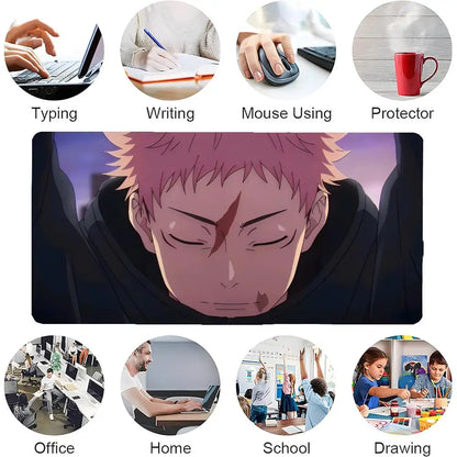 Jujutsu Kaisen Itadori Yuji Mouse Pad Mousepad Large Gaming LockEdge Thickened Computer Keyboard Table Desk Mat