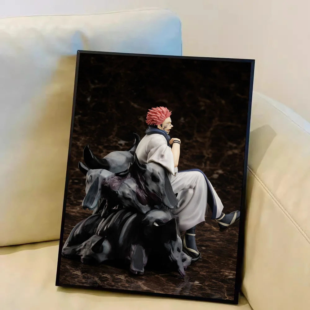 Japan Anime Jujutsu Kaisen Ryomen Sukuna Anime Posters Sticky Decoracion Painting Wall Art White Kraft Paper Wall Decor