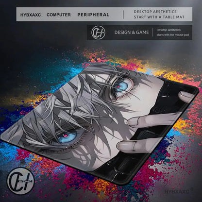 Gojo Satoru Small Gaming Mousepad Anime Jujutsu Kaisen Mouse Pad 500x500 Gamer Company Keyboard Mouse Mats Computer Desk Mat