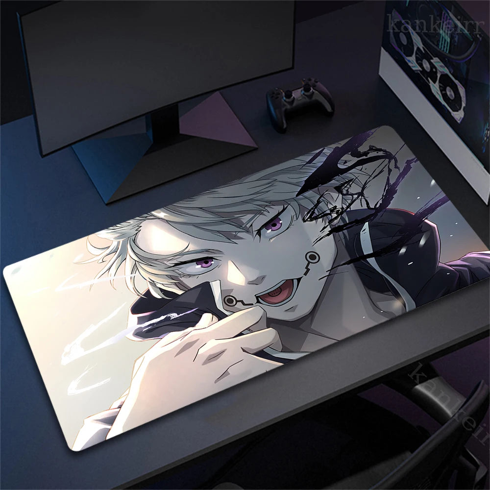 Jujutsu Kaisen Mouse Pad Anime Carpet PC Gamer Computer Black White Keyboard Gaming Accessories Desk Mat Gojo Satoru XL Mousepad