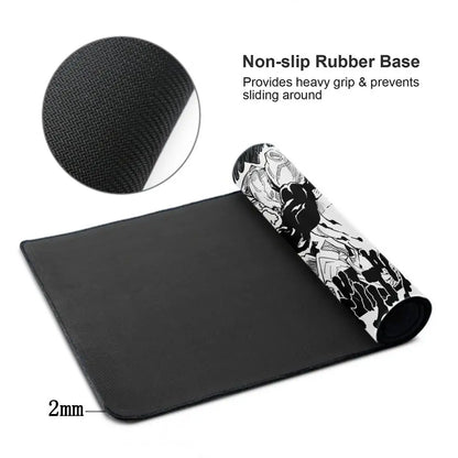 HD 60x30CM Black Anime Jujutsu Kaisen XXL Mouse Pad Gojo Satoru Mouse Pads Computer Gaming Peripheral PC Accessories Desk Mat