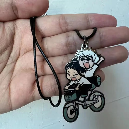 呪術廻戦 五条悟と下戸スグル キーチェーン アニメ バックパック 車 キーリング アクセサリー 男の子 女の子 ファン向け