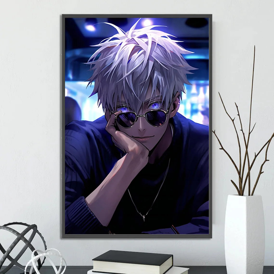 Jujutsu Kaisen Gojo Satoru Self-adhesive Poster Figures Home Decoration Anime Wallpaper Painting Wall Art Bedroom Cartoons Decor